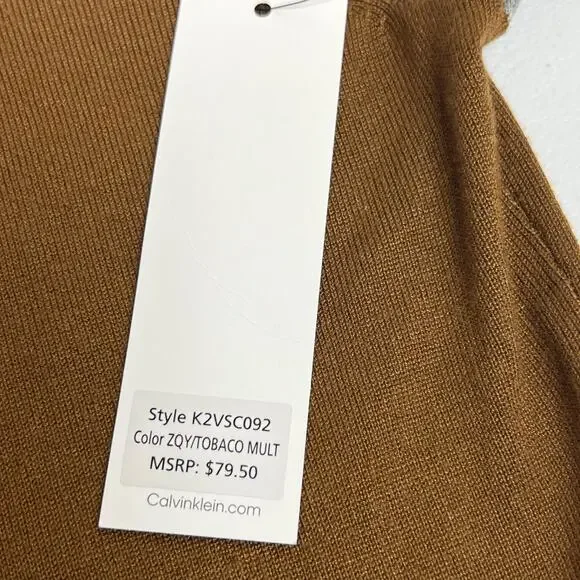 Calvin Klein Turtleneck Sweater Women's XL Colorblock - Picture 13 of 15